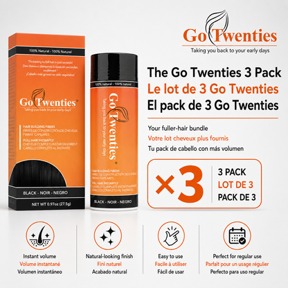 Go Twenties 3-Pack Hair Building Fiber