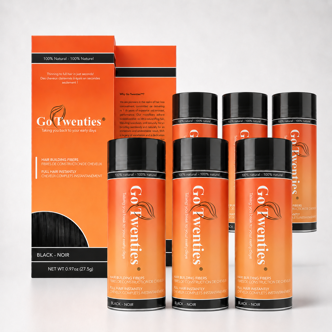 Go Twenties 6-Pack Hair Building Fibers