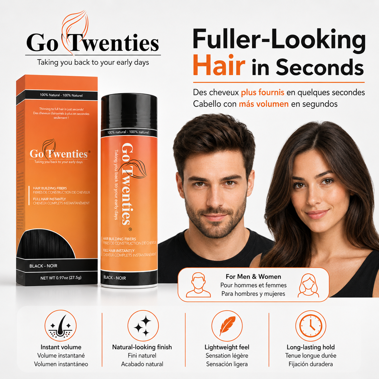 Go Twenties Hair Building Fibers