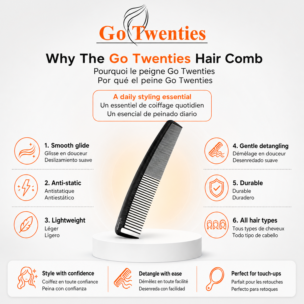Go Twenties Hair Comb