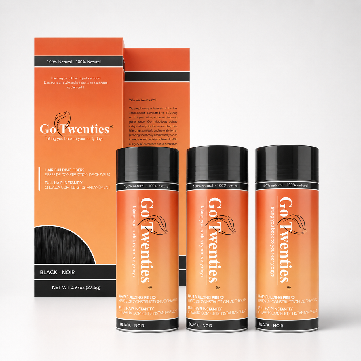 Go Twenties 3-Pack Hair Building Fiber