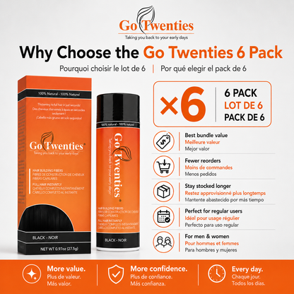 Go Twenties 6-Pack Hair Building Fibers